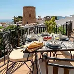 Nyaraló Hermosa Casa Con Terraza E Increibles Vistas Al Mar Y La Montana